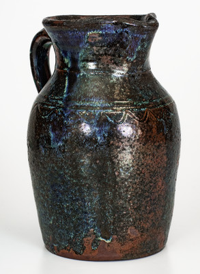 Alkaline-Glazed Stoneware Pitcher w/ Rutile Treatment, attrib. Joe "Jug" Johnson, Laurens County, SC