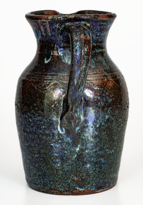 Alkaline-Glazed Stoneware Pitcher w/ Rutile Treatment, attrib. Joe "Jug" Johnson, Laurens County, SC