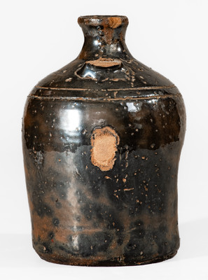 Rare and Important Stoneware Face Jug w/ Quartz Eyes and Teeth, attrib. Meaders Family, probably Cheever