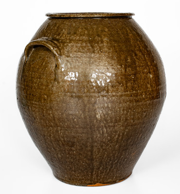 Alkaline-Glazed Lincoln County, NC Stoneware Jar, c1850-1880