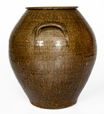 Alkaline-Glazed Lincoln County, NC Stoneware Jar, c1850-1880
