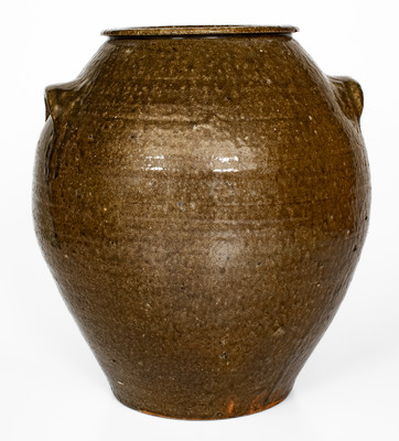 Alkaline-Glazed Lincoln County, NC Stoneware Jar, c1850-1880