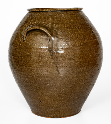Alkaline-Glazed Lincoln County, NC Stoneware Jar, c1850-1880