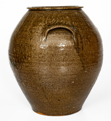 Alkaline-Glazed Lincoln County, NC Stoneware Jar, c1850-1880
