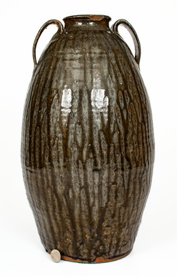Alkaline-Glazed Stoneware Jar w/ Open Handles, South Carolina or Georgia