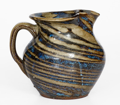 E.W. REINHARDT / VALE, N.C. Stoneware Swirl Pitcher, c1935
