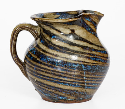 E.W. REINHARDT / VALE, N.C. Stoneware Swirl Pitcher, c1935