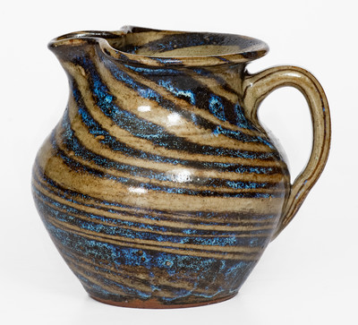 E.W. REINHARDT / VALE, N.C. Stoneware Swirl Pitcher, c1935