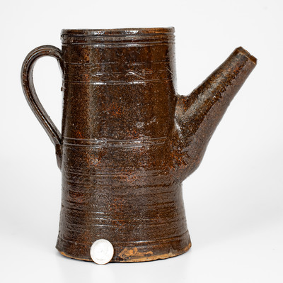 Extremely Rare attrib. Hinkle-Mort Pottery, Jefferson County, Tenn. Redware Coffeepot