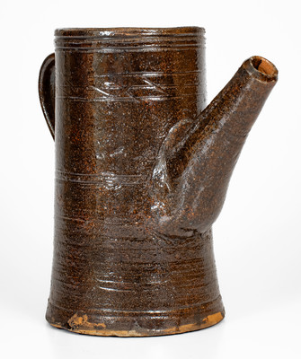 Extremely Rare attrib. Hinkle-Mort Pottery, Jefferson County, Tenn. Redware Coffeepot