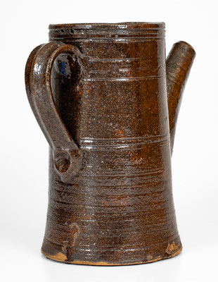 Extremely Rare attrib. Hinkle-Mort Pottery, Jefferson County, Tenn. Redware Coffeepot