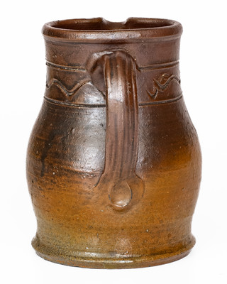 Rare Stoneware Presentation Pitcher, Inscribed "F.D.H.," attrib. Decker Pottery, Washington County, TN