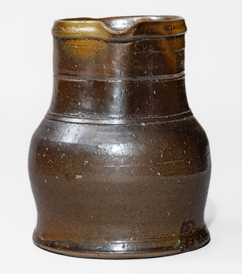 Attrib. Decker Pottery, Washington County, Tenn. Stoneware Pitcher, c1872-1910