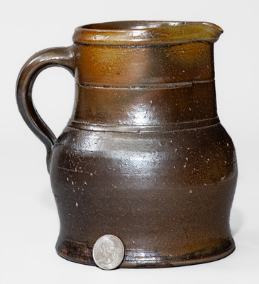 Attrib. Decker Pottery, Washington County, Tenn. Stoneware Pitcher, c1872-1910