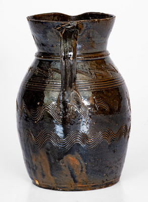 Fine Alabama Stoneware Pitcher w/ Incised Decoration, second half 19th century