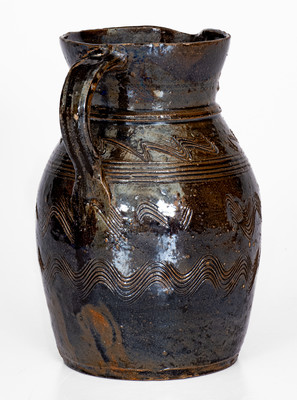 Fine Alabama Stoneware Pitcher w/ Incised Decoration, second half 19th century
