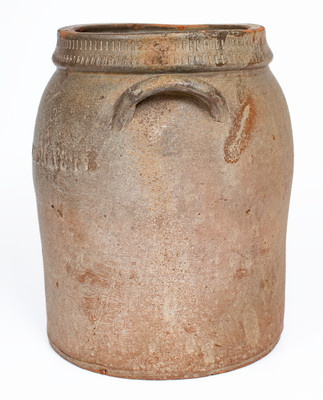 Very Rare B.A. LAWSON 1872 Salt-Glazed Stoneware Jar, probably Grindstaff Pottery, Blount County, TN