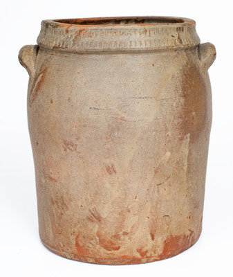 Very Rare B.A. LAWSON 1872 Salt-Glazed Stoneware Jar, probably Grindstaff Pottery, Blount County, TN