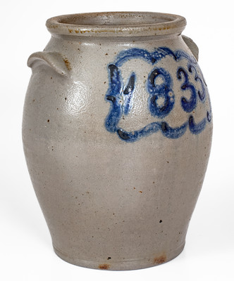 Extremely Rare J. MILLER / WHEELING, VA 1833 Stoneware Jar