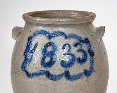 Extremely Rare J. MILLER / WHEELING, VA 1833 Stoneware Jar