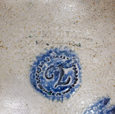Extremely Rare J. MILLER / WHEELING, VA Two-Gallon Stoneware Pitcher