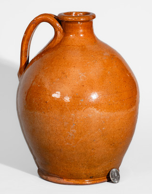 Attrib. Mottern Pottery, Carter County, Tenn. Redware Jug, c1820-60