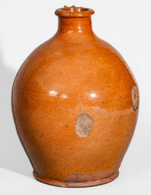 Attrib. Mottern Pottery, Carter County, Tenn. Redware Jug, c1820-60