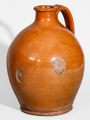 Attrib. Mottern Pottery, Carter County, Tenn. Redware Jug, c1820-60