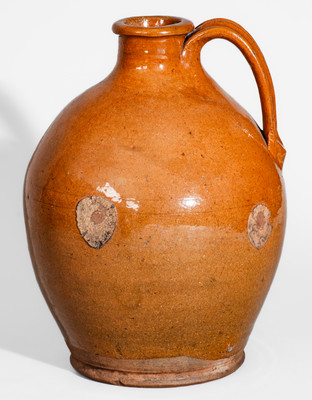 Attrib. Mottern Pottery, Carter County, Tenn. Redware Jug, c1820-60