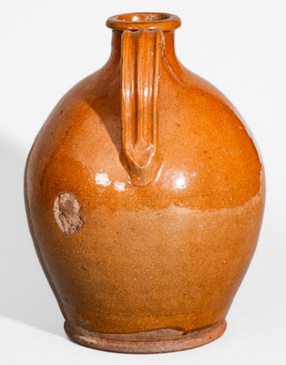 Attrib. Mottern Pottery, Carter County, Tenn. Redware Jug, c1820-60