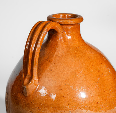 Attrib. Mottern Pottery, Carter County, Tenn. Redware Jug, c1820-60