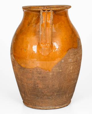 Attrib. Mottern Pottery, Carter County, TN Open-Handled Redware Jar