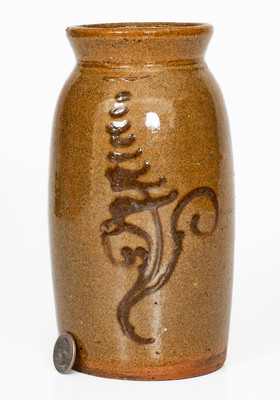 Rare Glazed attrib. Mottern Pottery, Carter County, TN Redware Canning Jar
