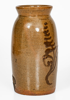 Rare Glazed attrib. Mottern Pottery, Carter County, TN Redware Canning Jar