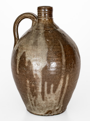 Fine Lincoln County, North Carolina Alkaline-Glazed Stoneware Jug, mid 19th century