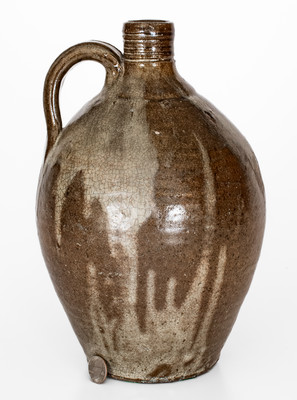 Fine Lincoln County, North Carolina Alkaline-Glazed Stoneware Jug, mid 19th century