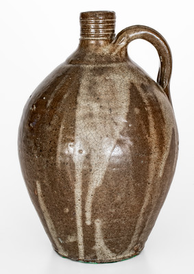 Fine Lincoln County, North Carolina Alkaline-Glazed Stoneware Jug, mid 19th century
