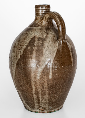 Fine Lincoln County, North Carolina Alkaline-Glazed Stoneware Jug, mid 19th century