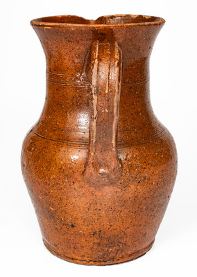 Tennessee Redware Pitcher, possibly Sullivan County, c1850-80