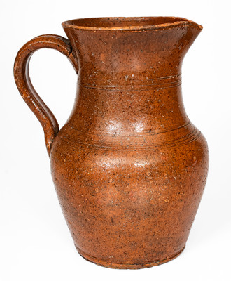 Tennessee Redware Pitcher, possibly Sullivan County, c1850-80