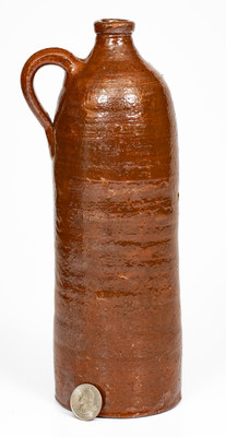 Unusual Greene County, Tennessee Redware Jug, c1840-80