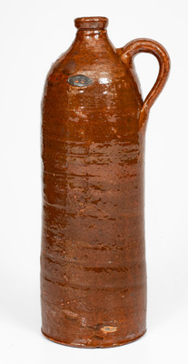 Unusual Greene County, Tennessee Redware Jug, c1840-80