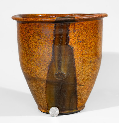 Rare Tennessee Redware Jar, possibly Carter County, c1820-60