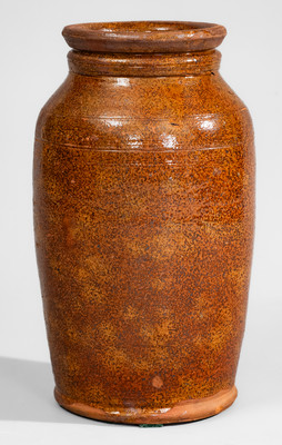 Glazed Redware Jar, probably Eastern Tennessee