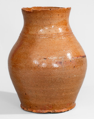 Tennessee Redware Spoutless Pitcher, c1840-80