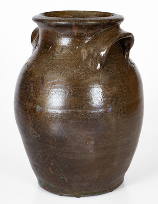 Alkaline-Glazed Stoneware Jar, probably Tennessee, c1850-80