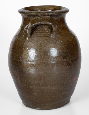 Alkaline-Glazed Stoneware Jar, probably Tennessee, c1850-80