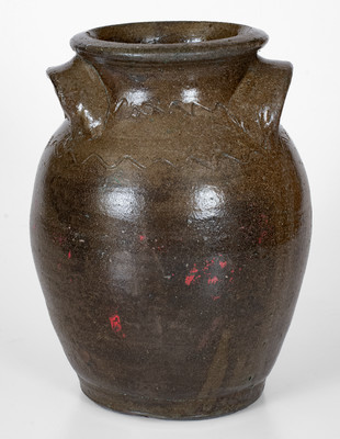 Alkaline-Glazed Stoneware Jar, probably Tennessee, c1850-80