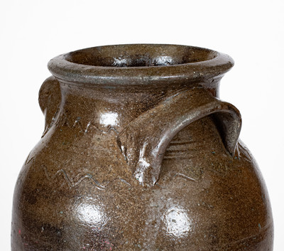 Alkaline-Glazed Stoneware Jar, probably Tennessee, c1850-80