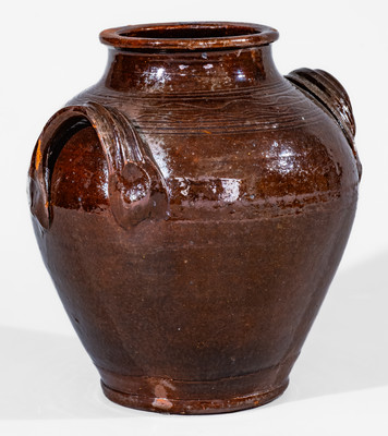 Manganese-Glazed Redware Jar, Eastern TN (possibly Greene County) or Southwestern VA